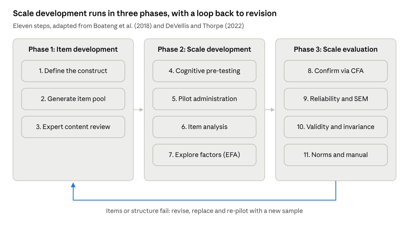 Figure 1. Phases and steps of scale development